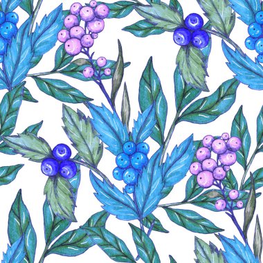 Çiçek buketli suluboya desenli. Klasik botanik çizimi. Her türlü tasarım için zarif bir dekorasyon. Renkli ve soyut çiçekli moda baskısı. Suluboya dokusu.