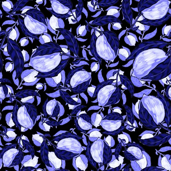 Limonlu, yaratıcı, kusursuz desen. Yağlı boya etkisi. Parlak yaz baskısı. Her amaç için harika bir tasarım