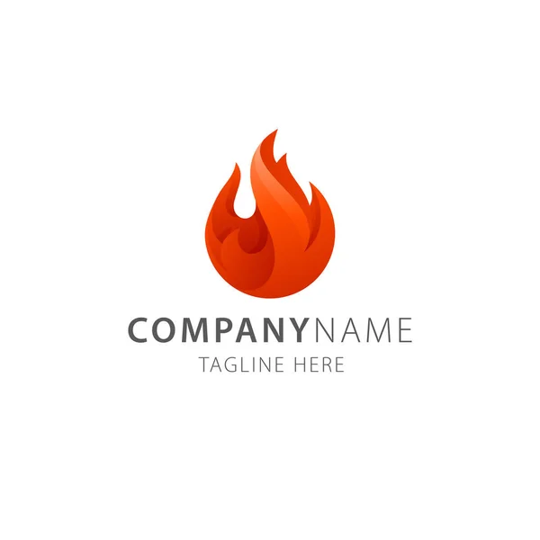 Fire Flame Elegant Template Logo Vector — стоковый вектор