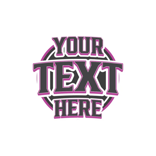 Logo Emblem Editable Text Effect — Stockvector