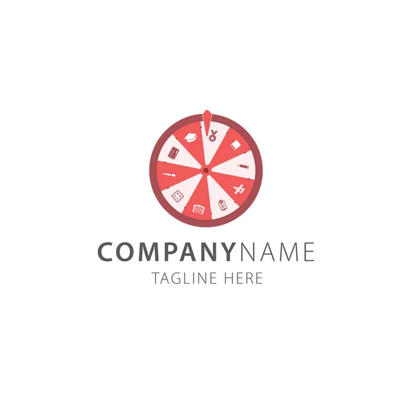 Şans ruleti okul vektör logosuna geri dönüyor.