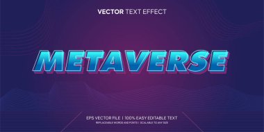 Metaverse NFT uzay biçimi düzenlenebilir metin efekti