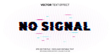 hata yok sinyal düzenlenebilir metin efekti