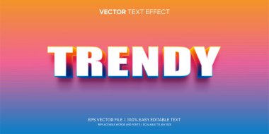 Moda modern 3d biçim düzenlenebilir metin efekti