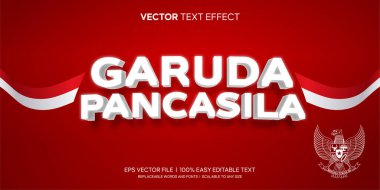 pancasila mutlu gün düzenlenebilir metin efekti