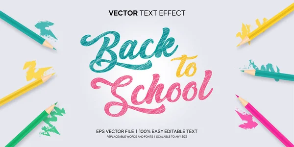 okul düzenlenebilir metin efektine kalem rengi çiziliyor