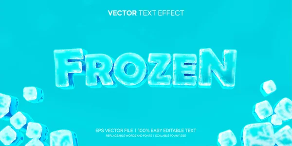 Frozen Ice Cool Style Editable Text Effect —  Vetores de Stock