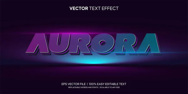 Aurora Movie neon ışığı stlye düzenlenebilir metin efekti