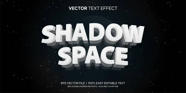 gölge uzay gökadası 3d biçim düzenlenebilir metin efekti