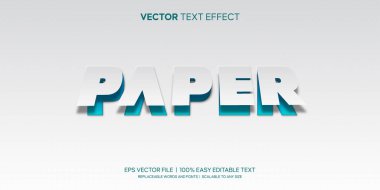 Suitable for any media or business. Editable vector text effect of paper sticker style cut off