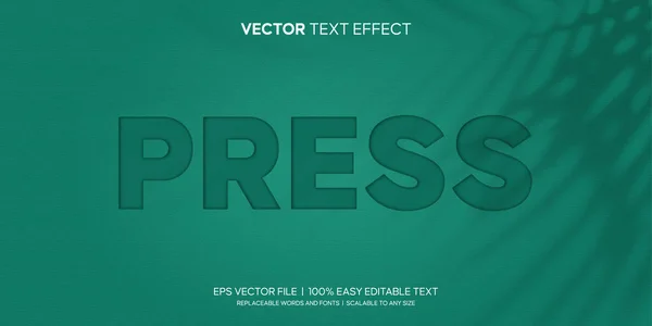 Suitable Any Media Business Editable Vector Text Effect Paper Press —  Vetores de Stock