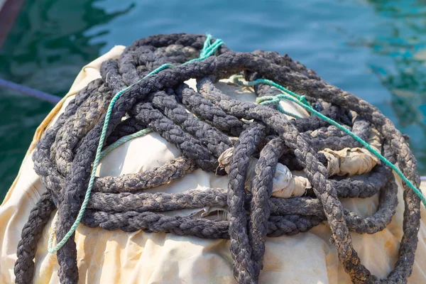 tow rope on canvas on the coas