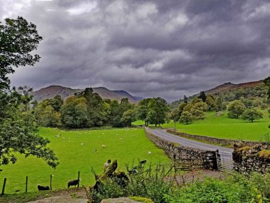 İngiltere, Lake District 'ten geçen pek çok dar yoldan biri.