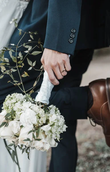 Bride Groom Closeup Wedding — Stockfoto