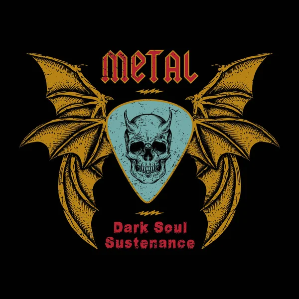 Metal - Dark Soul Sustenance - Rock Music Graphic