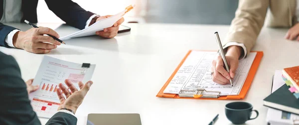 Business people advisor, diverse business people talking, planning analyze investment and marketing on tablet in office.