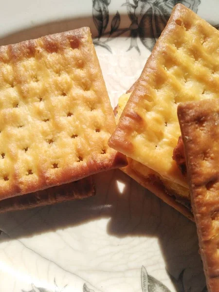 Snack Crackers Filled Fermented Cassava Made Mother — Photo