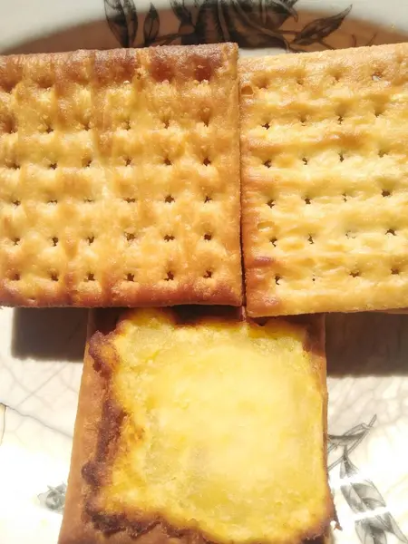 Snack Crackers Filled Fermented Cassava Made Mother — Stockfoto