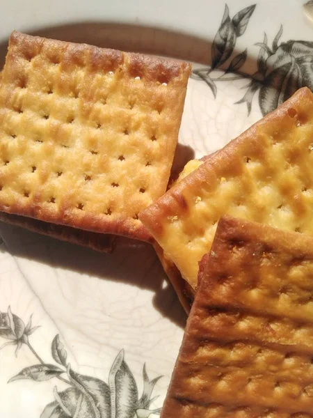 Snack Crackers Filled Fermented Cassava Made Mother — стоковое фото