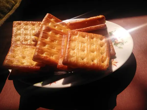 Snack Crackers Filled Fermented Cassava Made Mother — Foto de Stock