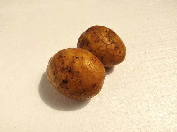 Potato Isolated White Background Potatoes Sweet Potatoes Dutch Yams Bengal — Fotografia de Stock