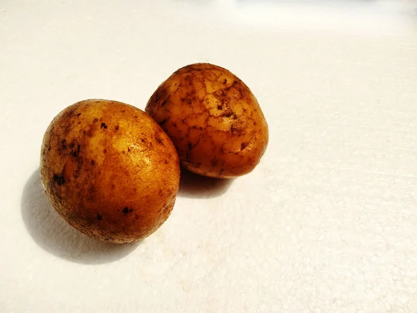 Potato Isolated White Background Potatoes Sweet Potatoes Dutch Yams Bengal — Stockfoto