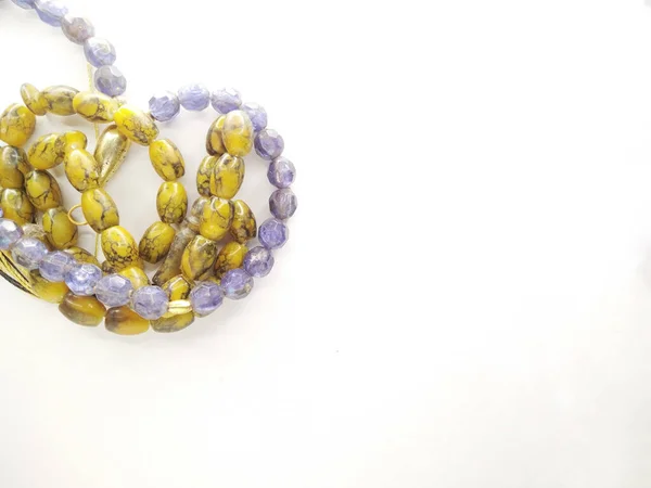 Beads Marbles Often Used Worship Muslim Prayers Rosary Beads Isolated — ストック写真