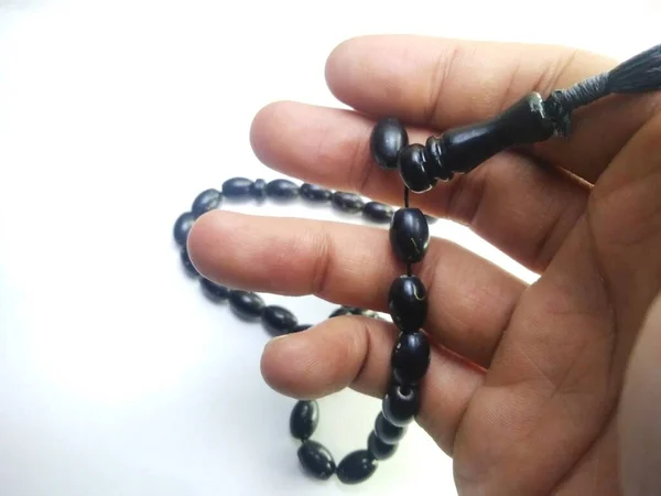 Beads Marbles Often Used Worship Muslim Prayers Rosary Beads Isolated — Stok fotoğraf