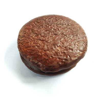 Beyaz arka planda izole edilmiş lokum çuvalı.