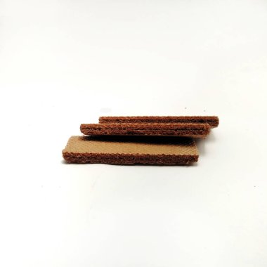 Beyaz arka planda izole edilmiş lezzetli çikolatalı gofretler. arkaplan, kapak, pankart, reklam ve daha fazlası için.