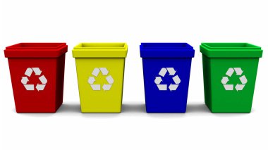 paper recycle bin, recycling concept