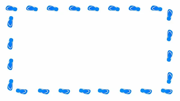 Blue Flip Flops White Background Rendering — Stock fotografie