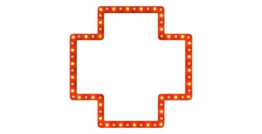 Çerçeve ve altın rengi poligon tarzı beyaz arka planda. 3d oluşturma