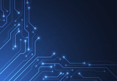 Abstract background with technology circuit board texture. Electronic motherboard illustration. Communication and engineering concept. Vector illustration