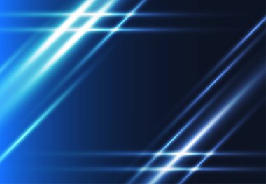 Abstract blue line and black background for business card, cover, banner, flyer. Vector illustration