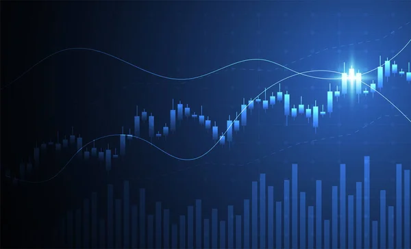 Business Candle Stick Graph Chart Stock Market Investment Trading White — Stockový vektor