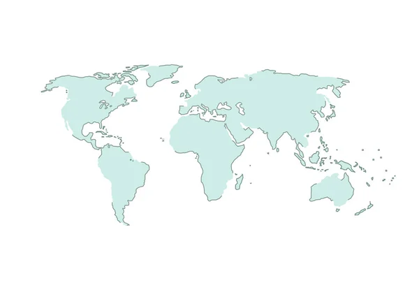 World Map Line Composition Concept Minimal Design Global Business Vector — Stockový vektor