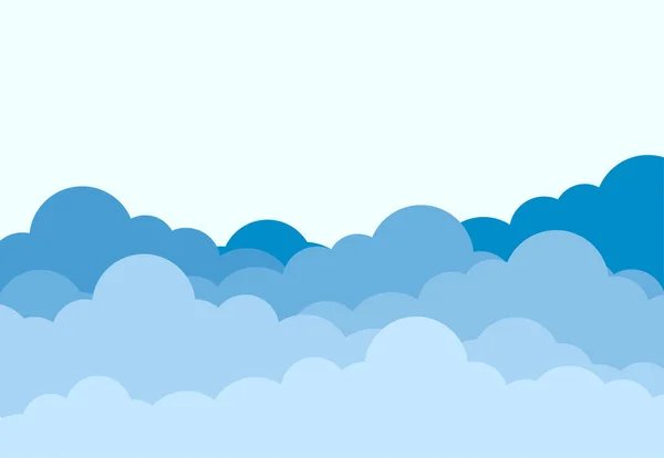 Blue Sky Clouds Poster Presentation Website Design Concept Blank Space — Image vectorielle
