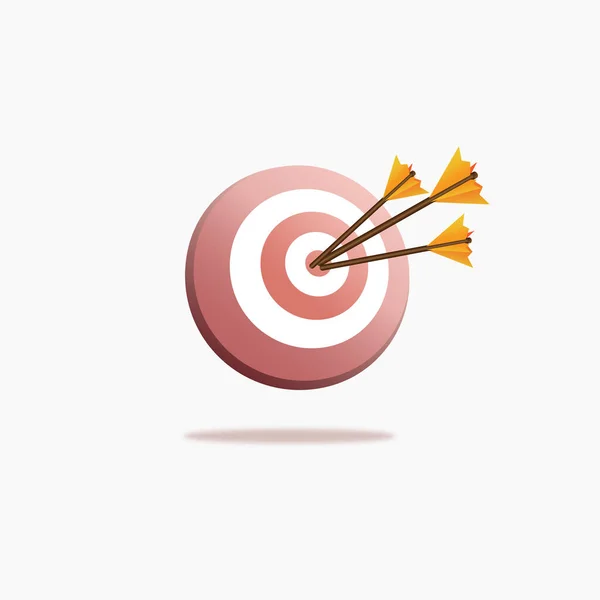 Target Business Marketing Goal Success Icon Minimal Design Vector Illustration — 图库矢量图片