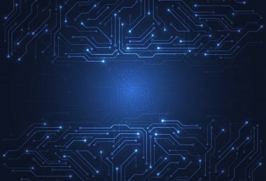 Abstract digital background with technology circuit board texture. Electronic motherboard illustration. Communication and engineering concept. Vector illustration