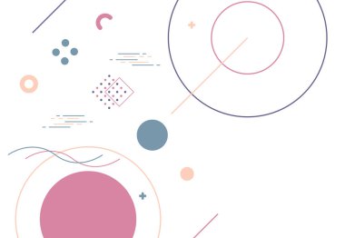 Minimal graphic design cover template with geometric shapes and lines. Pastel geometric background. Vector illustration