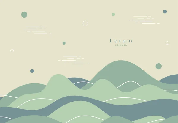 Modern Organic Abstract Background Shapes Line Minimalist Style Vector Illustration — Stok Vektör