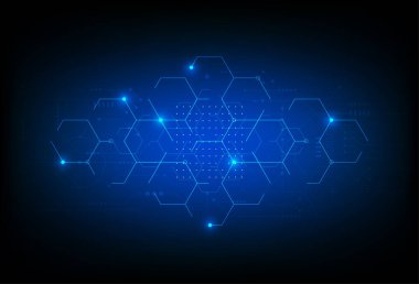 Abstract digital background with technology lines connect on white background. Communication and engineering concept. Vector illustration