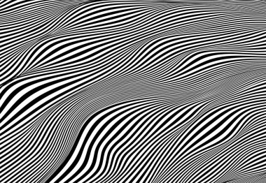 Abstract lines wave. Wavy stripes pattern. Vector illustration