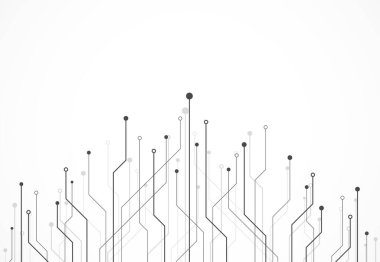Abstract digital background with technology circuit board texture. Electronic motherboard illustration. Communication and engineering concept. Vector illustration
