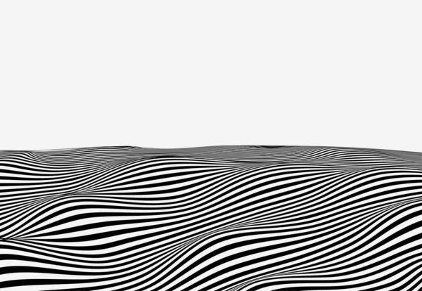 Abstract Lines Wave Wavy Stripes Pattern Vector Illustration — Vector de stock