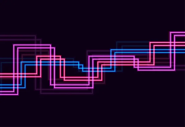 Abstract Background Blurred Magic Neon Light Curved Lines Vector Illustration — Stock Vector