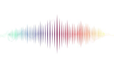 Sound wave colorful background. Gummy speaking. Vector illustration