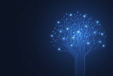 Abstract digital background with technology circuit board texture. Electronic motherboard illustration. Communication and engineering concept. Vector illustration