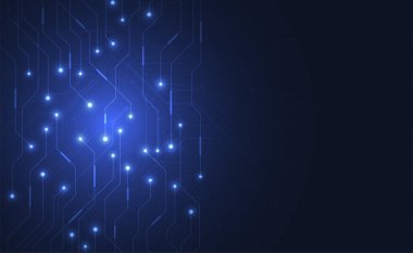 Abstract digital background with technology circuit board texture. Electronic motherboard illustration. Communication and engineering concept. Vector illustration